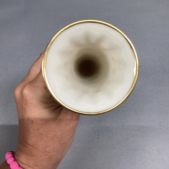 Vintage Porcelain Lenox Bud Vase With Gold Trim - 9”H- Made In USA - Picture 4 of 9